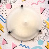 IKEA vintage ceiling light from the 80s in frosted glass, Memphis style.