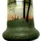 enamelled glass vase LEGRAS Lakescape, trees, Napoleon III boats