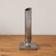 Soliflore or vintage candle holder in silver-plated metal – Fluted column on a square base