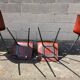 4 vintage Pagholz chairs tapered feet