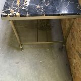 Brass and marble coffee table