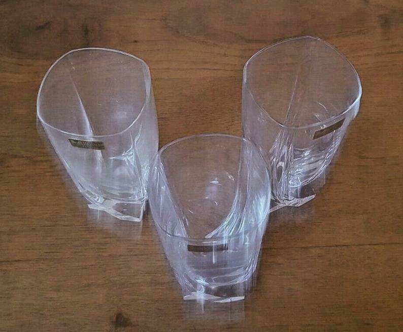 Set of 6 Hi Ball tumbler glasses French Royal Crystal of Champagne