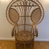Peacock rattan armchair