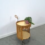 Bamboe trolley, bijzettafel