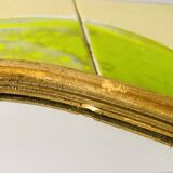 Old golden resin mirror