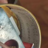 Vintage frosted glass shell wall sconces