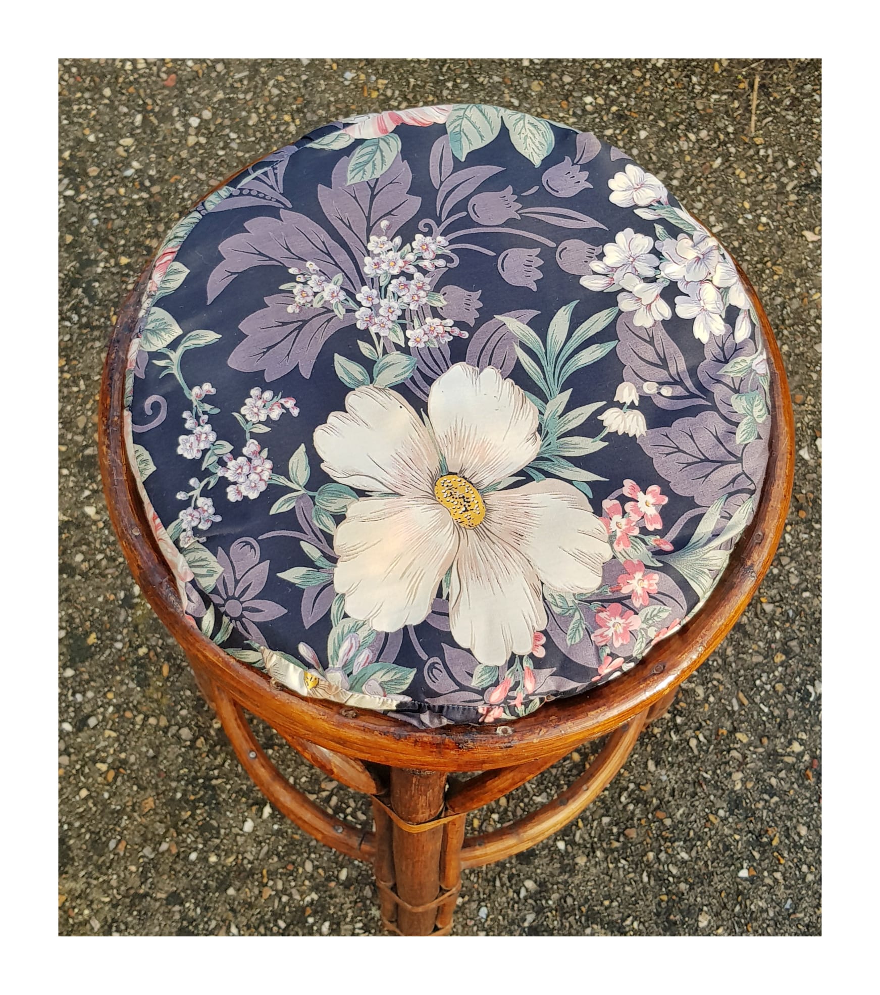 Vintage rattan bar stool