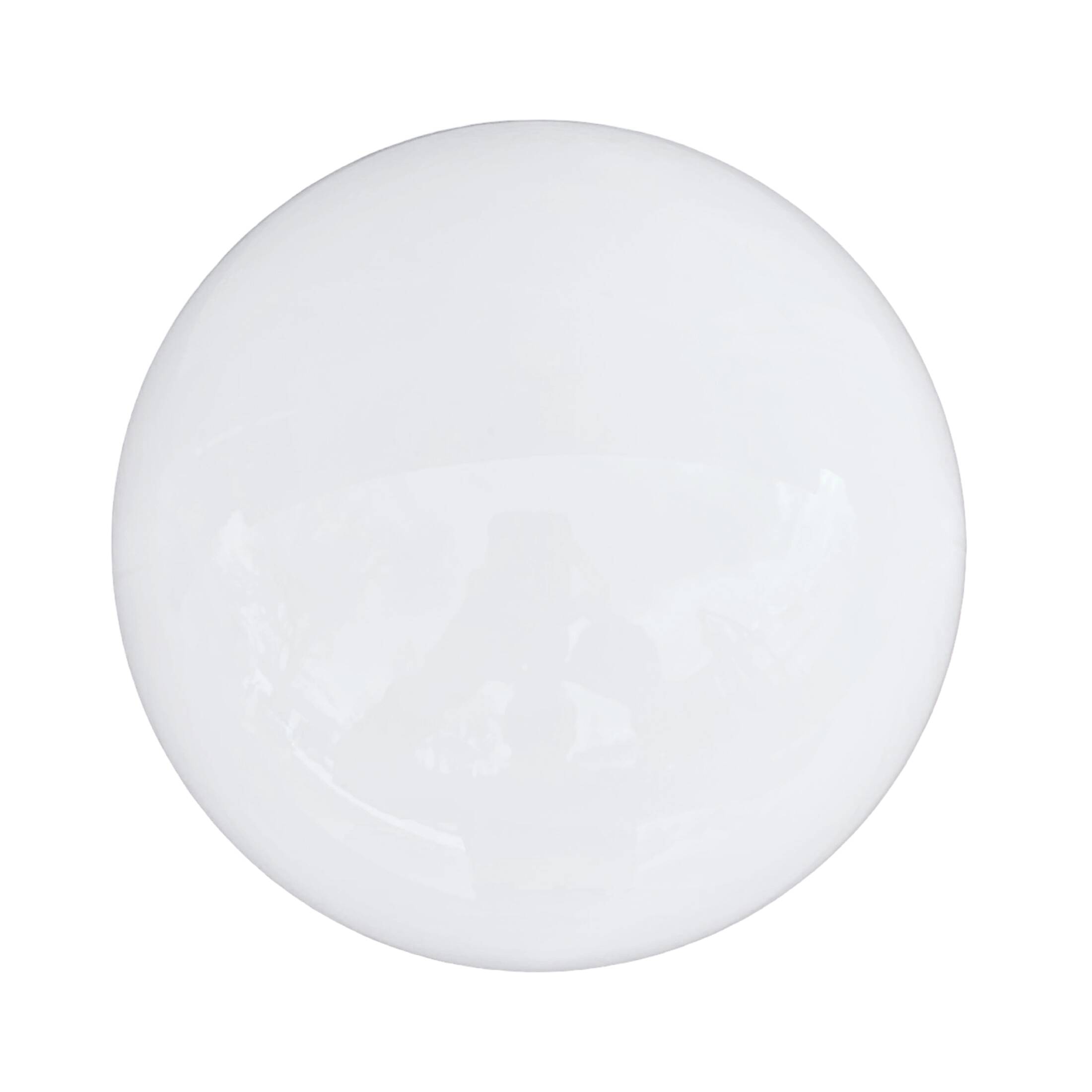 Industrial spherical wall lamp, white, OWS100, Poland, 1960s PRL