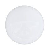 Industrial spherical wall lamp, white, OWS100, Poland, 1960s PRL