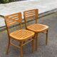 2 Scandinavian bistro chairs from Ikea, Balser, made of curved solid wood, 1999.