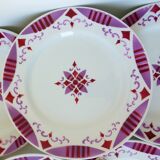 6 dessert plates from Moulin des Loups and Hamage, Madeleine model