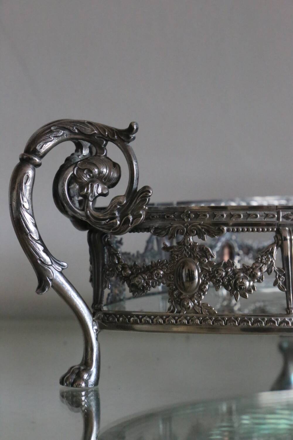 English silver table centerpiece