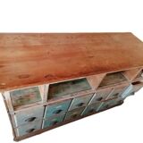 Old workshop furniture, central island