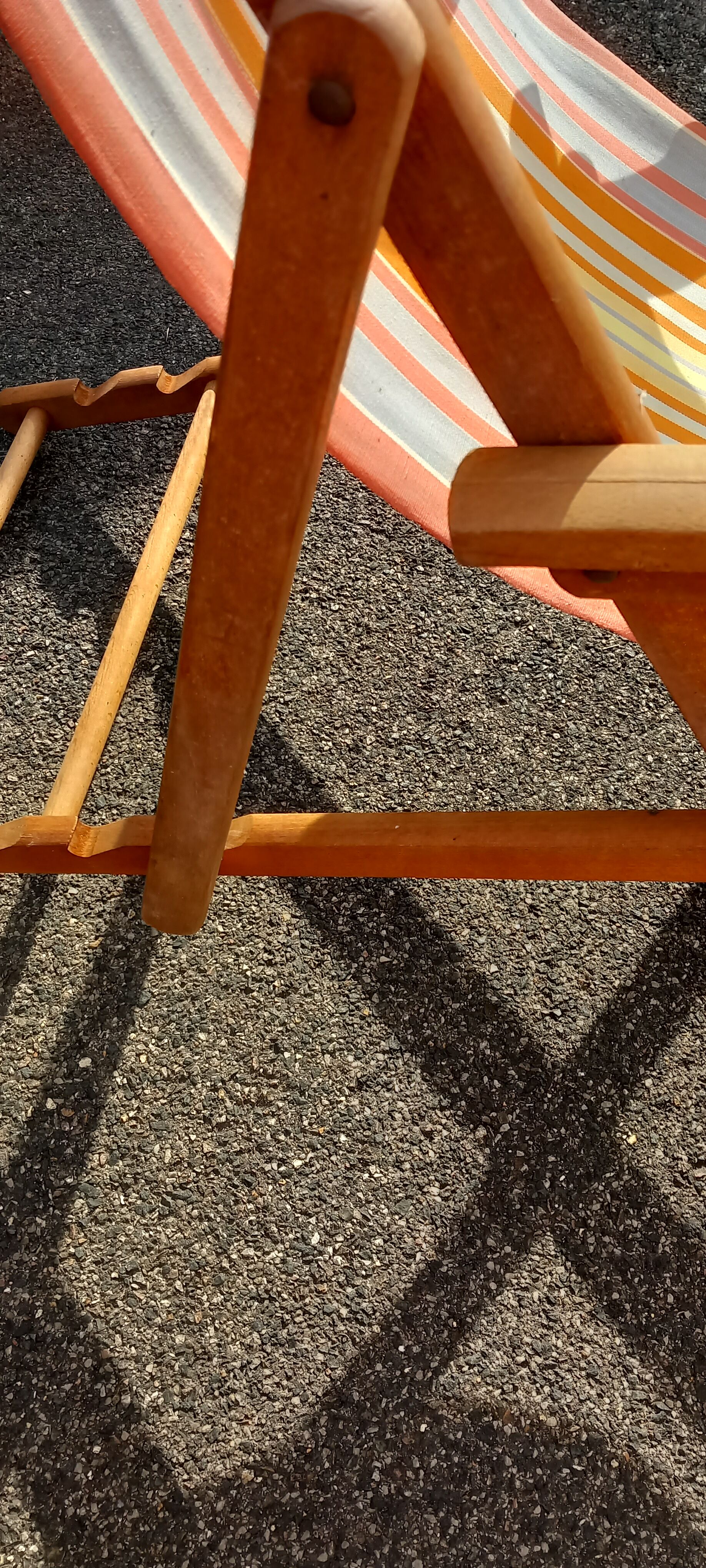 Deck chair, Chilean vintage orange tone