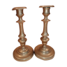 Pair of 19th bronze candlesticks
