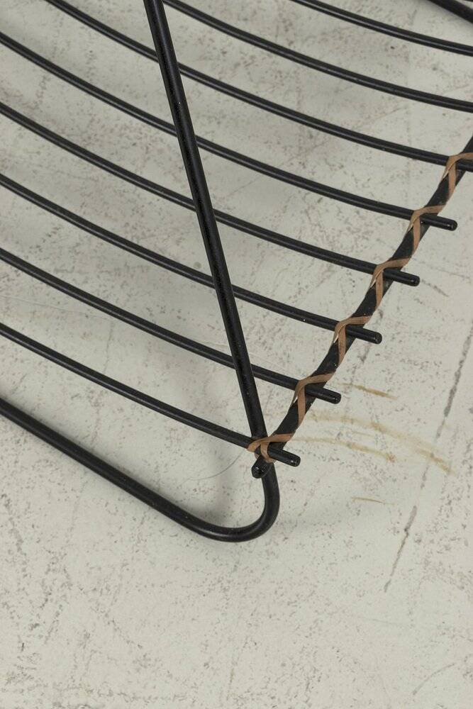 Porte-revues en rotin vintage
