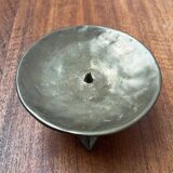 Brutalist bronze candlestick from the mid-century, 1960s.