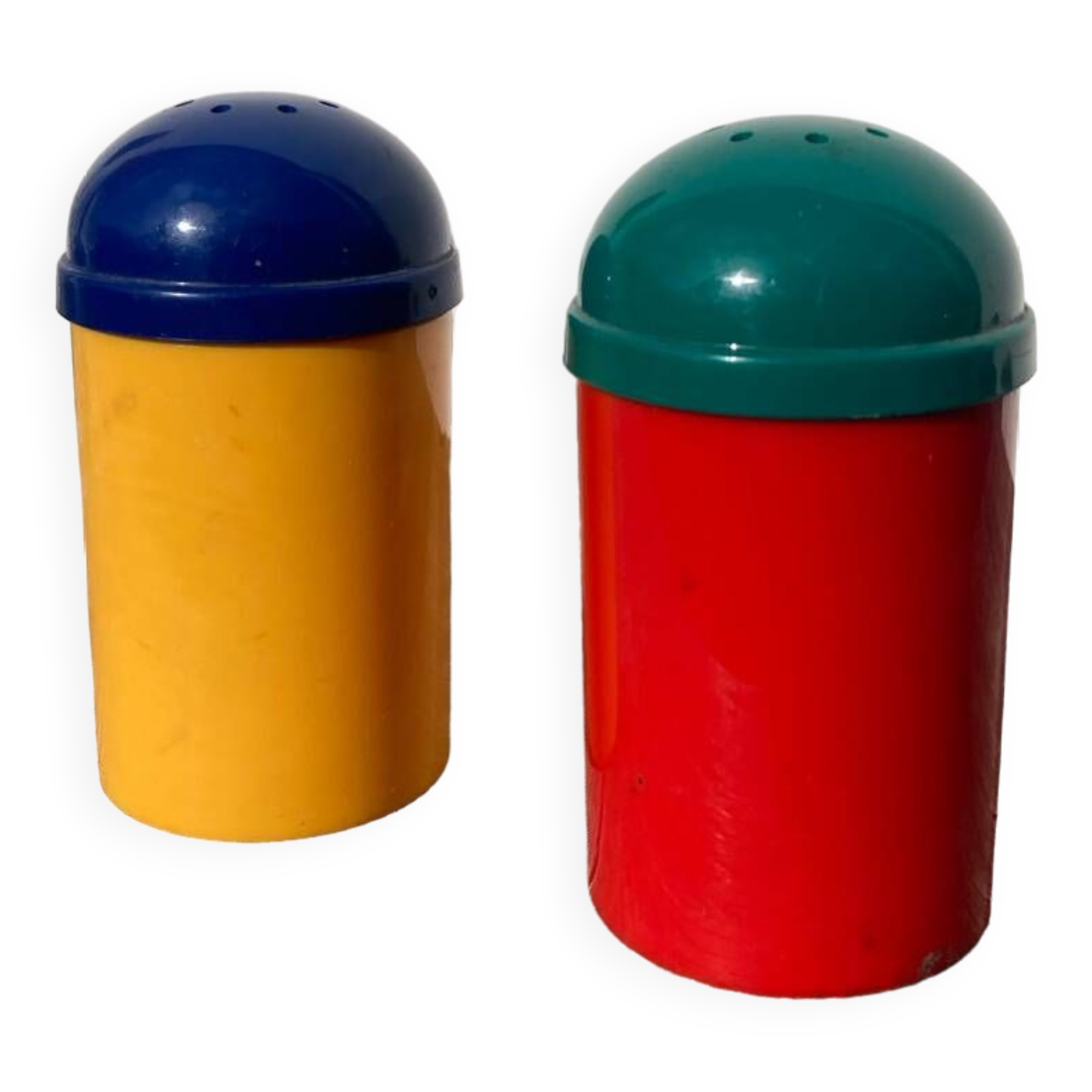 Salière et poivrière 80s multicolore