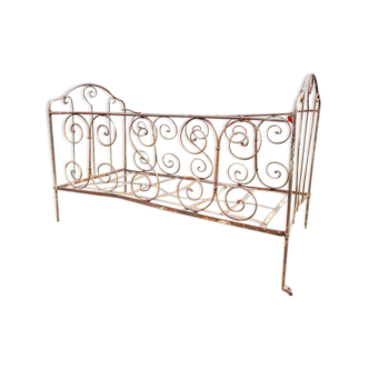Ancient wrought iron bed