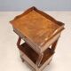 Antique walnut bedside tables with drawer, Italy, 19th century.