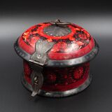 Wooden chapati box and fittings from India