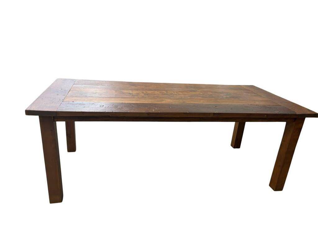 XL vintage solid wood dining table / farmhouse table
