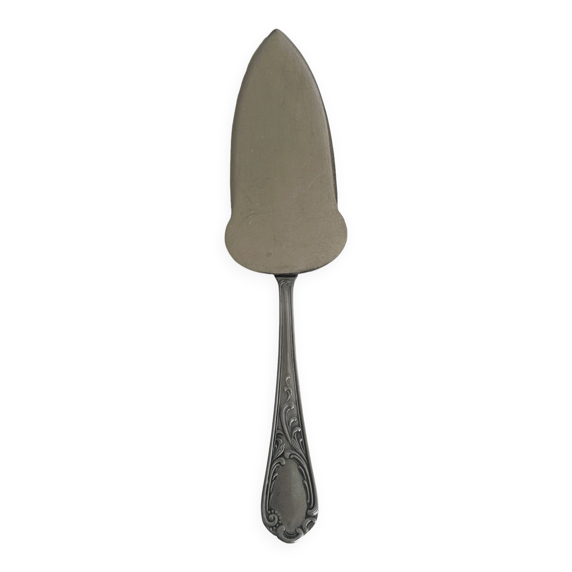 Silver metal cake server Louis XV 1818 Polida.