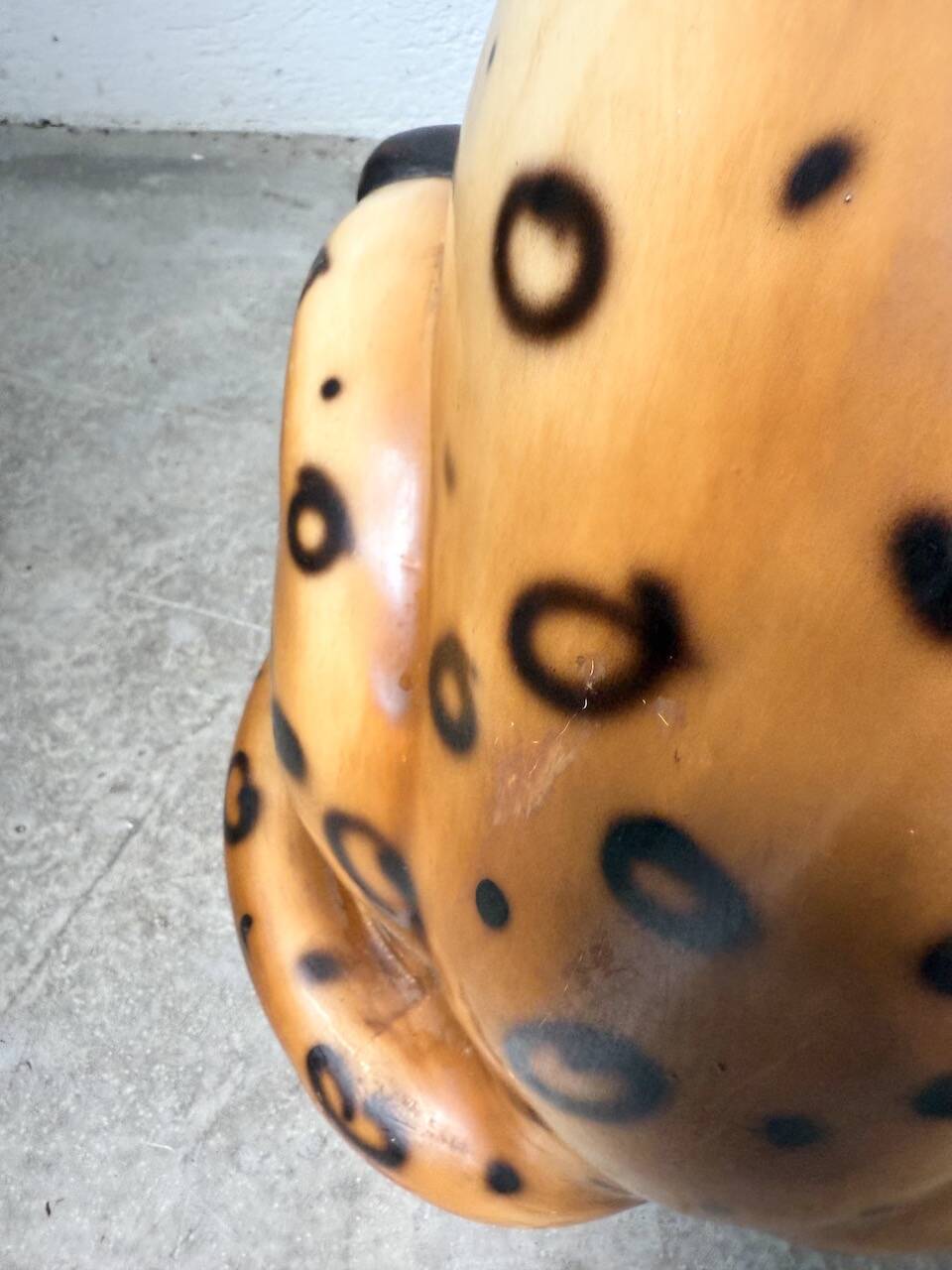 XL Italian ceramic leopard sculpture statue 1970