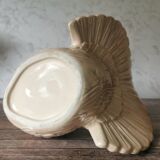 Planter iridescent peacock ceramic