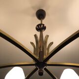 Lustre moderniste aux 6 flambeaux 1950