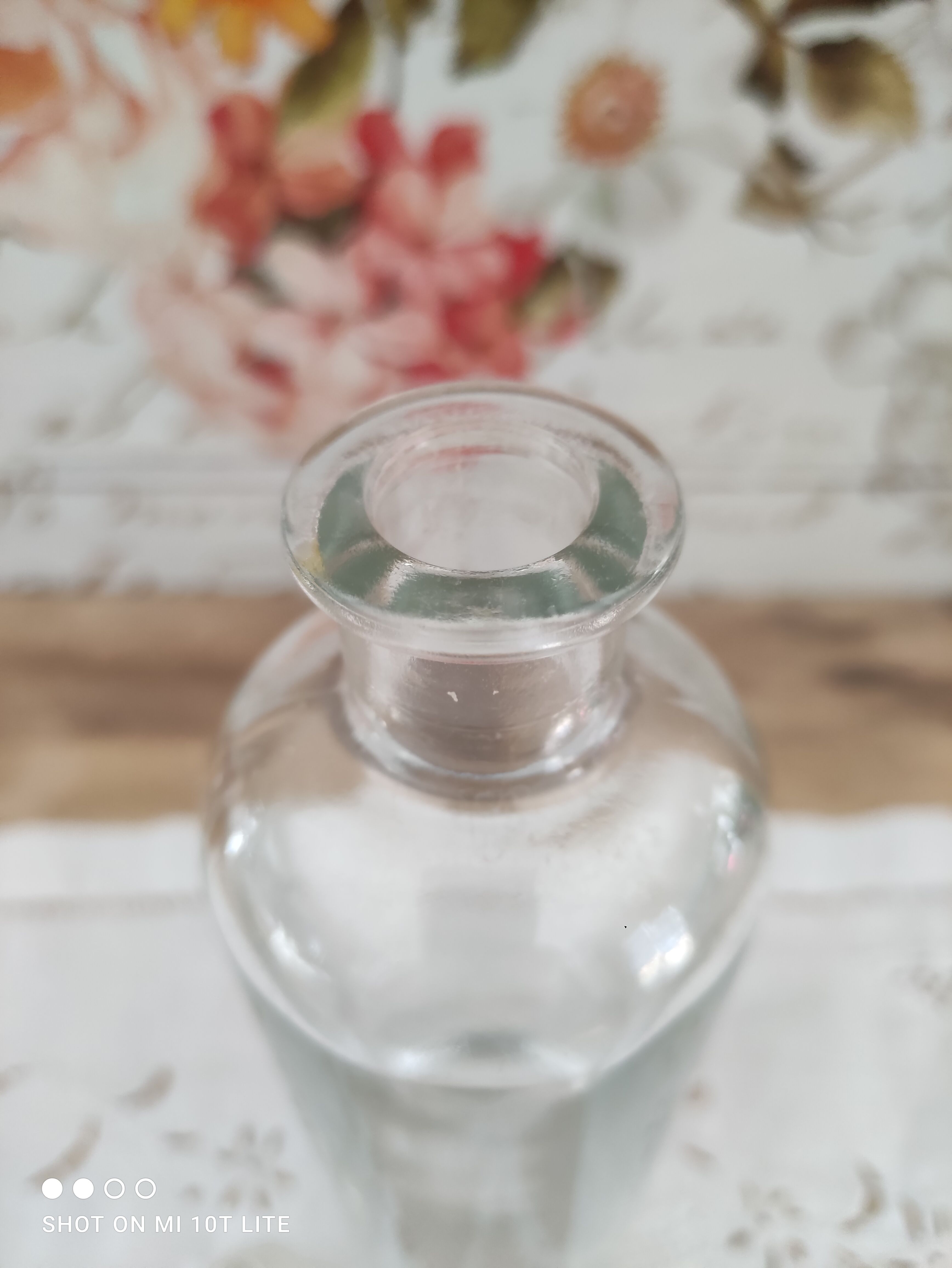 Glass cap bottle type apothecary bottle "KEFLA" 0.5L