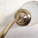 Tulip wall lamp 50s, Vintage, glass and brass