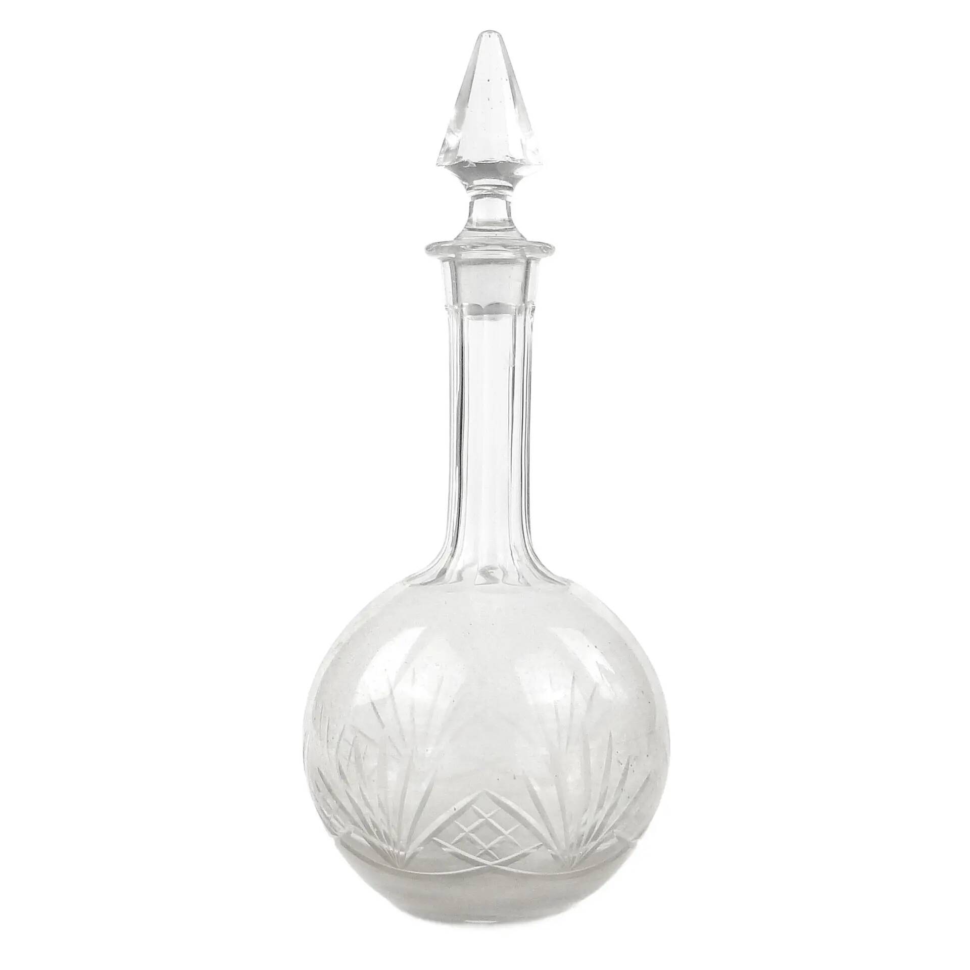 Art Deco carafe, crystal, Sweden, 1950s