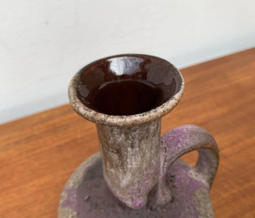 Brutalist Fat Lava Pottery Vase from Ruscha, West Germany, 1960s