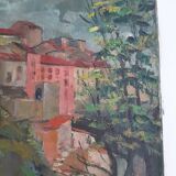 Tableau ancien paysage peinture à l'huile
