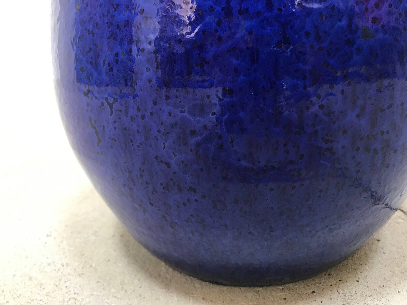 Large glazed ceramic art table lamp from Krösselbach, West-Germany, 1960s