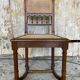 Chaise ancienne neo renaissance chêne + assise + dossier cannées vintage