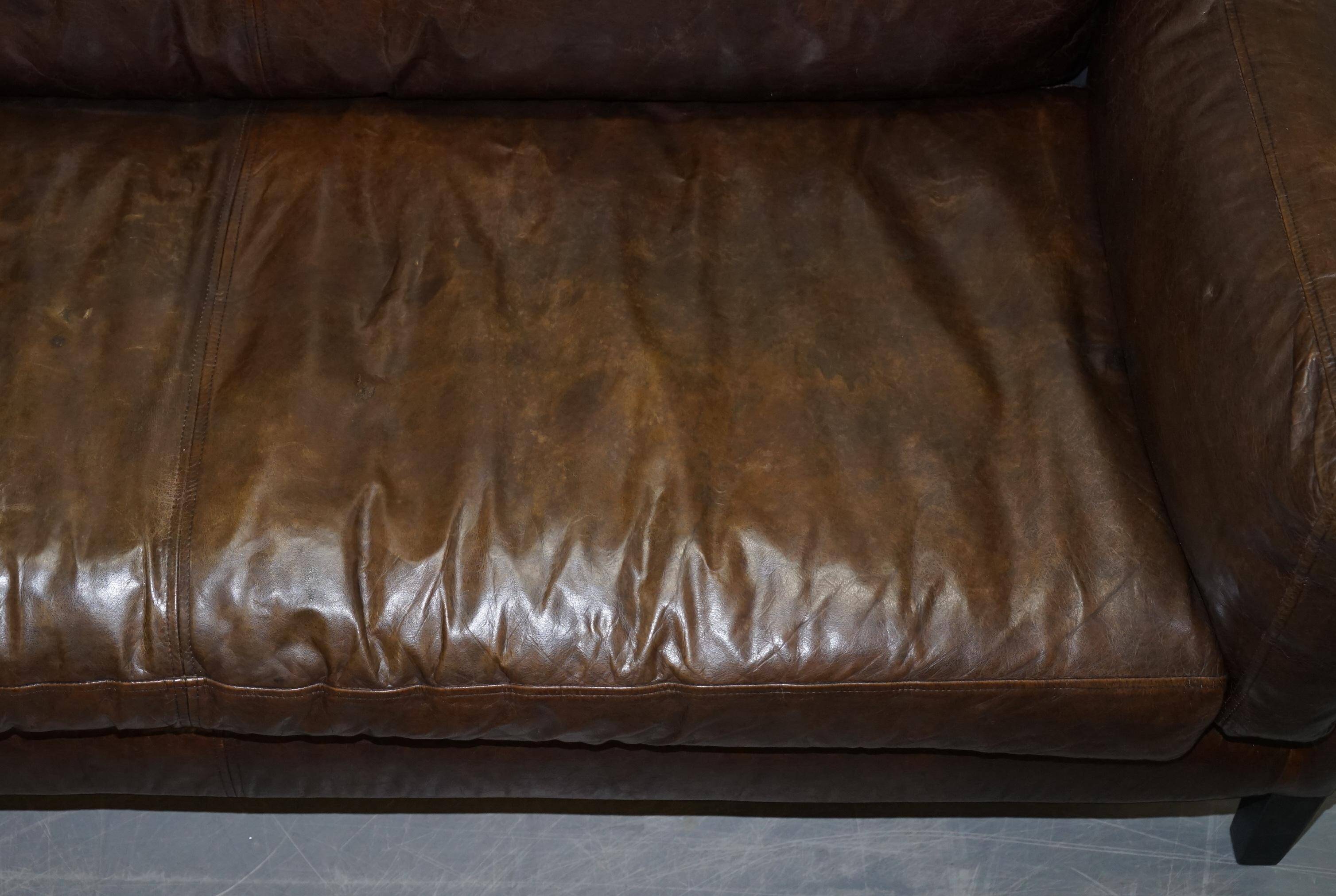 Contemporary leather sofa