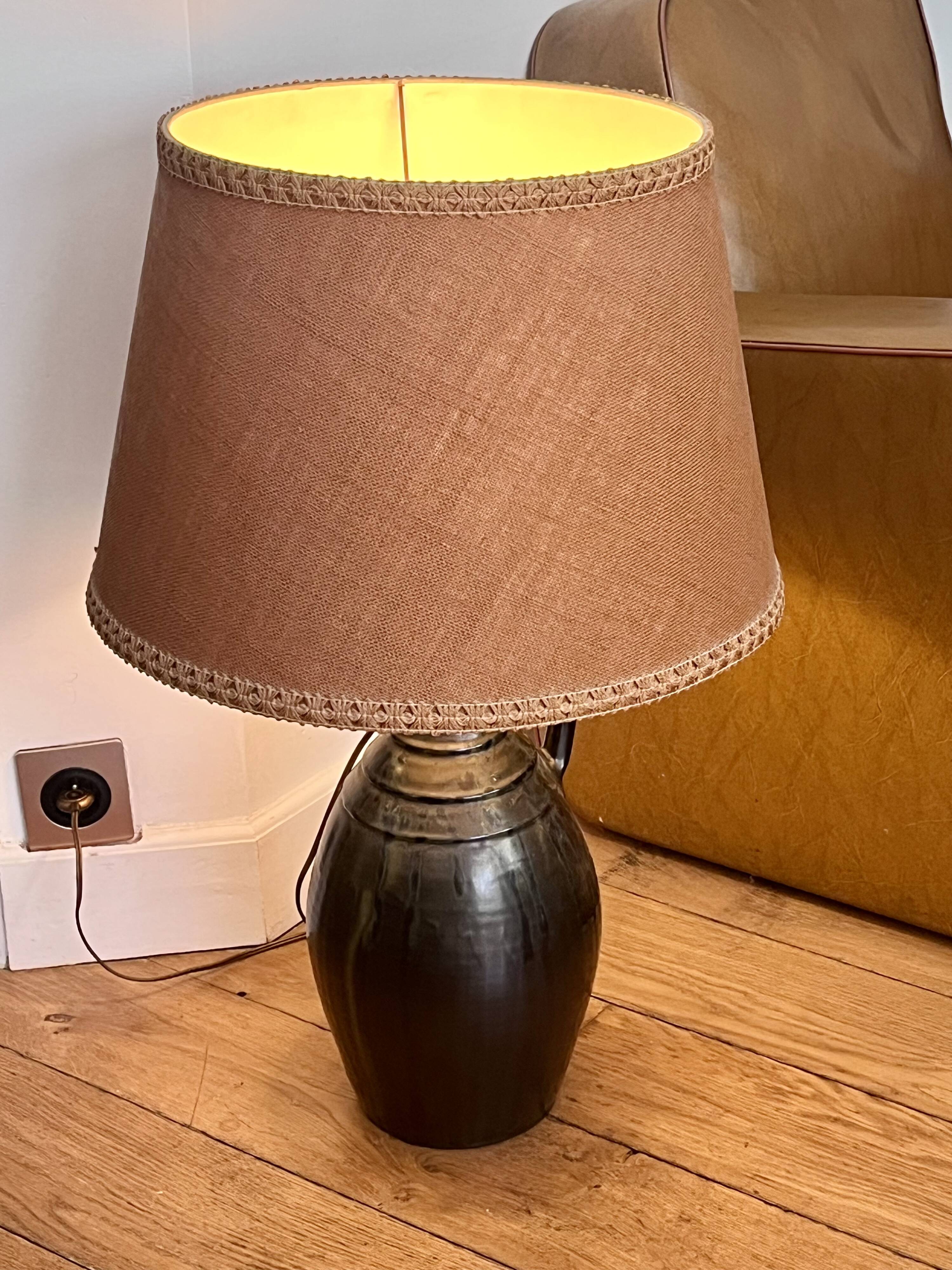 Large vintage lamp - Ceramic (74cm) - Accolay/Vallauris style
