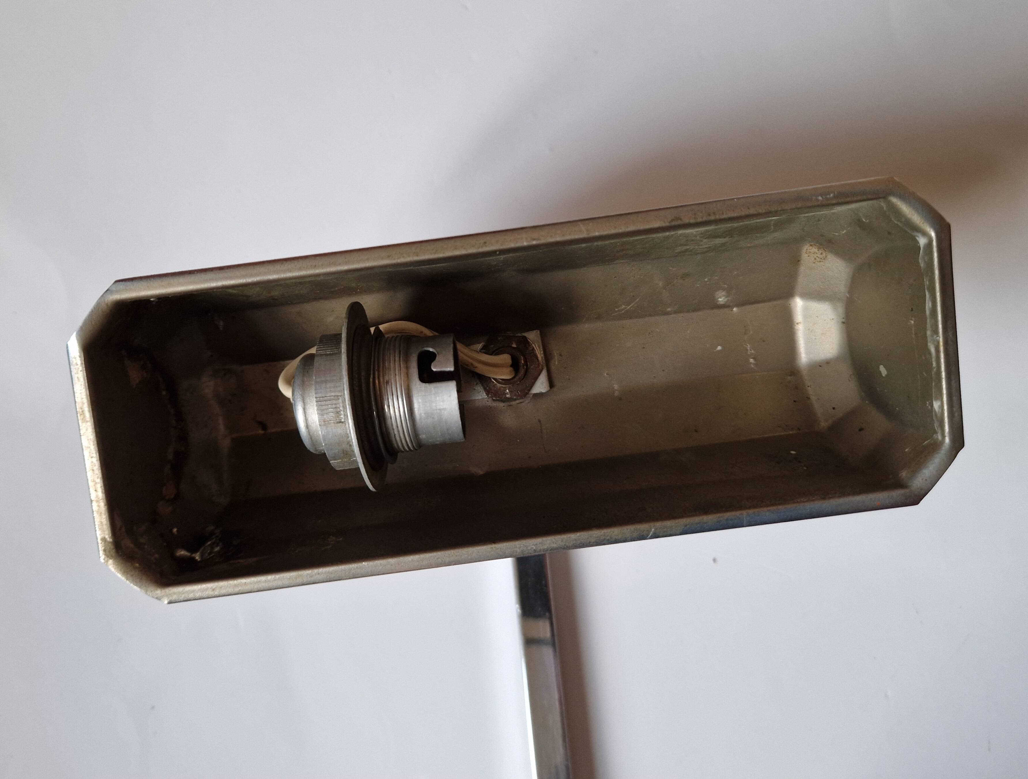 Pirouette art deco desk lamp, 1930s, chrome-plated metal