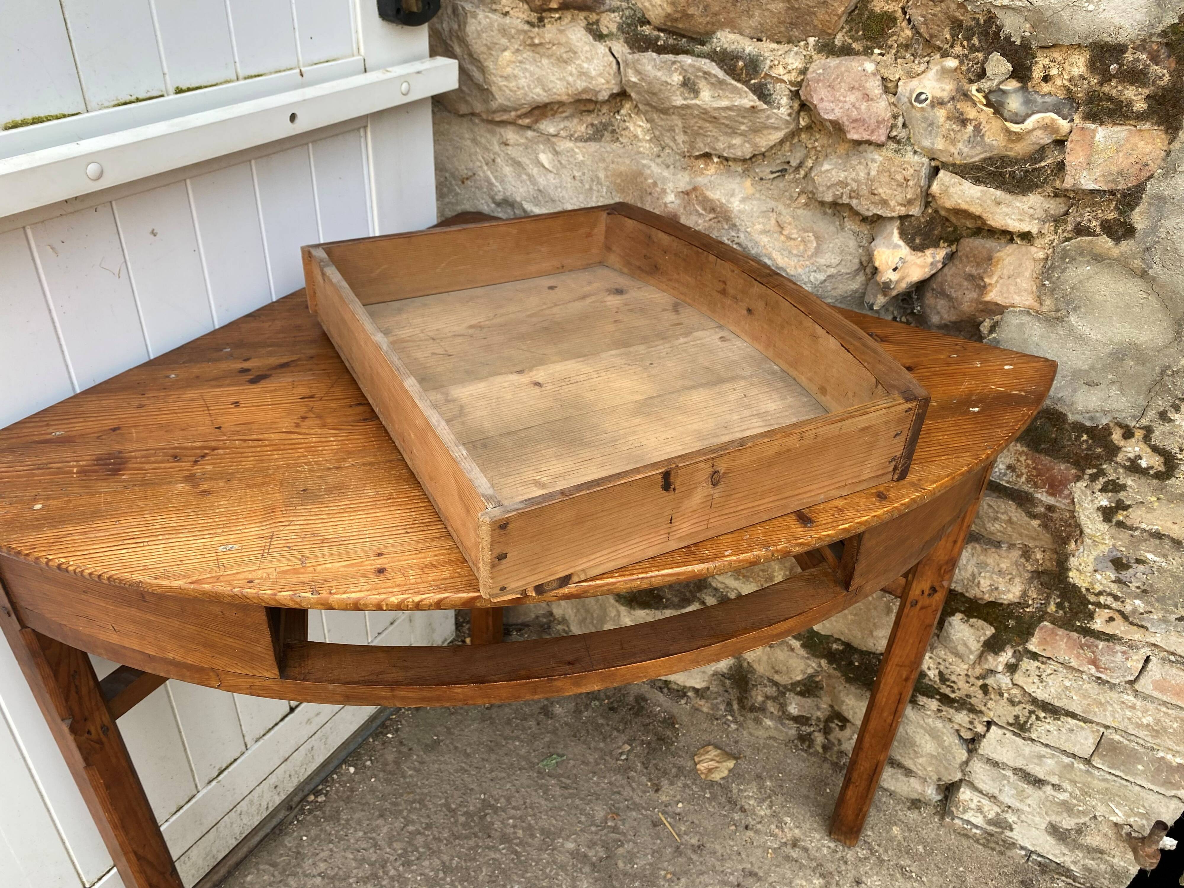 Solid wood corner desk table with 1 drawer