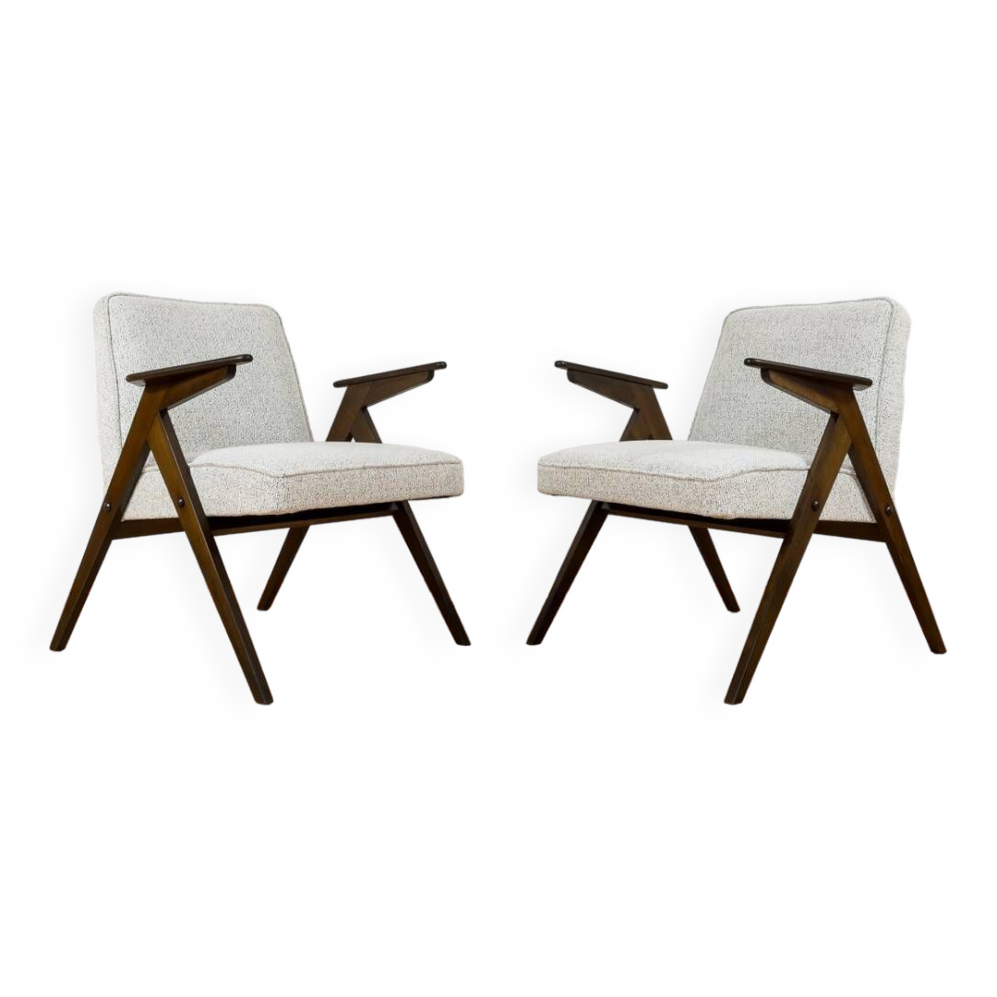 Pair of Model 300 177 Bunny Armchairs, 1960s