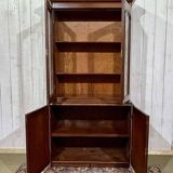 19th century English mahogany two-part bookcase