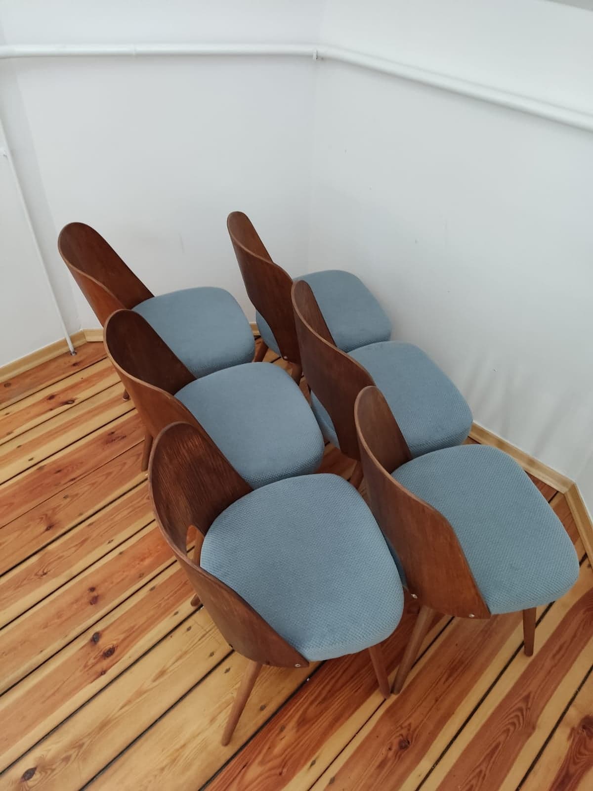 Mid-Century Set of dining 6 chairs Tatra O.Haerdtl, 60s Czechoslovakia