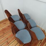 Mid-Century Set of dining 6 chairs Tatra O.Haerdtl, 60s Czechoslovakia