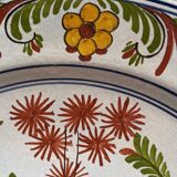 Plat en faience de delft polychrome fleurs