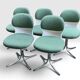 5 chaises Space Age Stoll Giroflex 7054