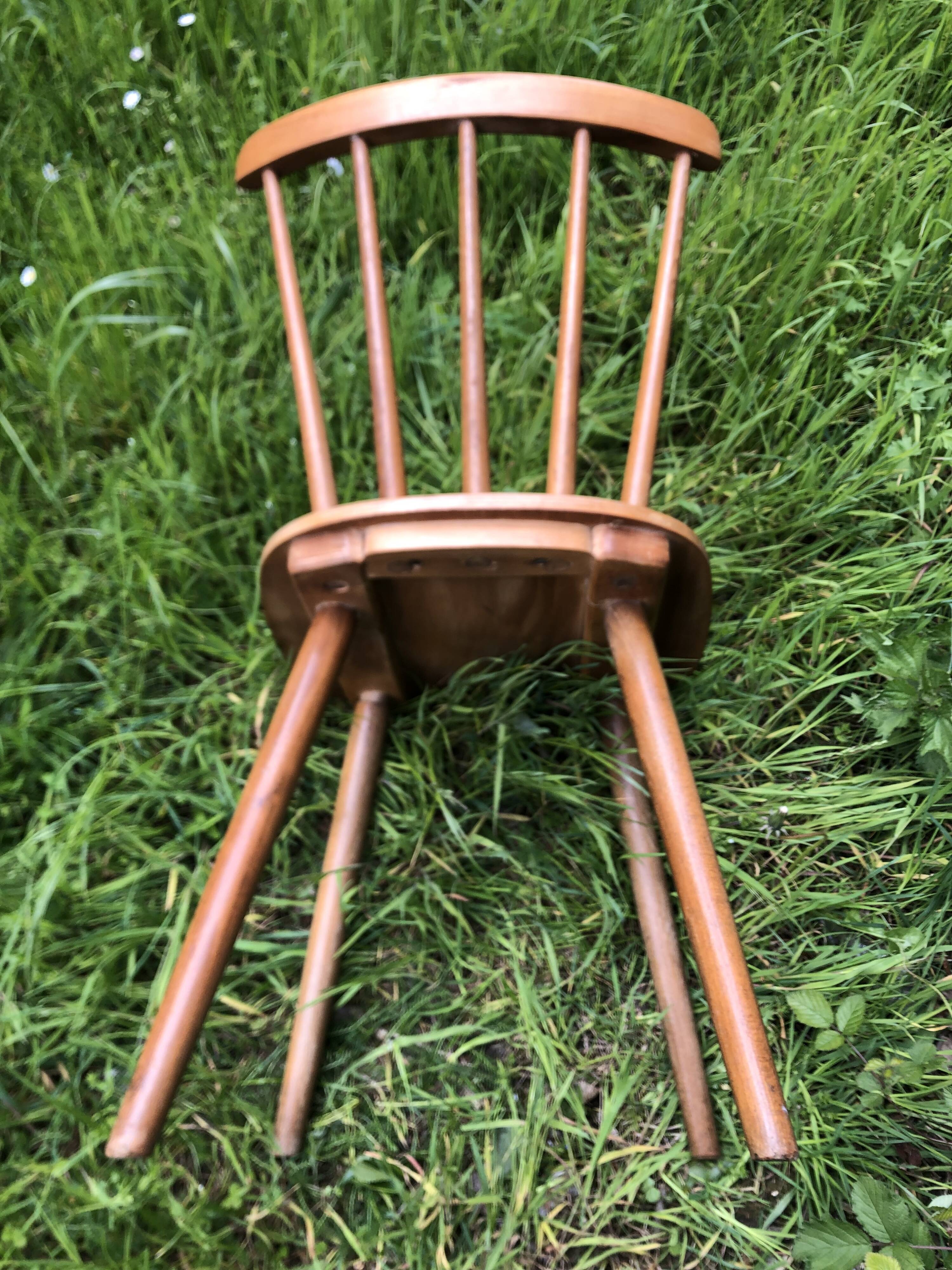 Chaises de bistrot rustique vintage Années 60