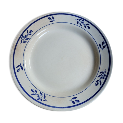 Assiette plate motif floral