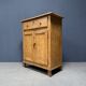Old marbled ochre yellow French farmhouse cabinet